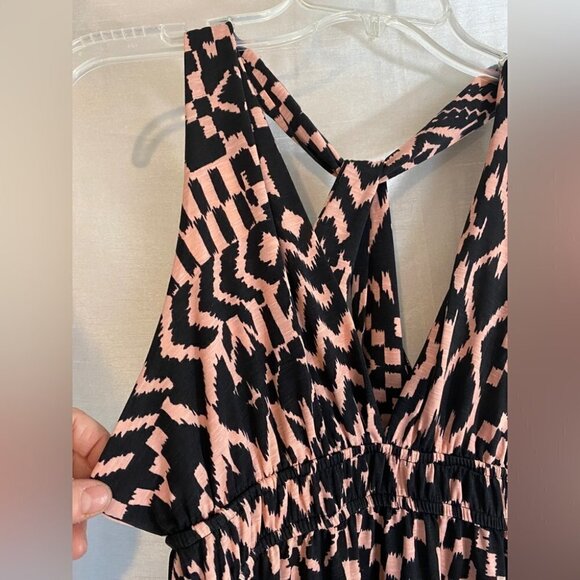 Studio  by Yde Black and Pink Aztec Maxi Dress Ladies M - Picture 5 of 16